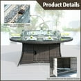 thumbnail image 4 of Direct Wicker Outdoor Patio Rattan Propane 6-Seat Oval Gas Fire Pit Table - Brown (Table Only), 4 of 8