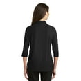 thumbnail image 2 of Port Authority WomenS Silk Touch 3/4-Sleeve Polo. L562., 2 of 2