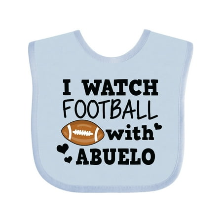 

Inktastic I Watch Football with My Abuelo Gift Baby Boy or Baby Girl Bib