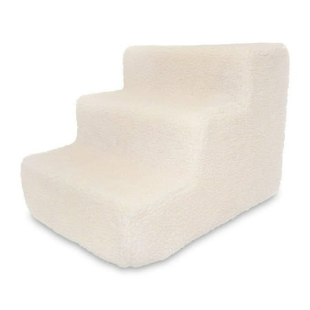 UPC: 0799422965195 | Best Pet Supplies Pet Steps and Stairs with CertiPUR-US Certified Foam for Dogs and Cats  3-Step  Lambswool