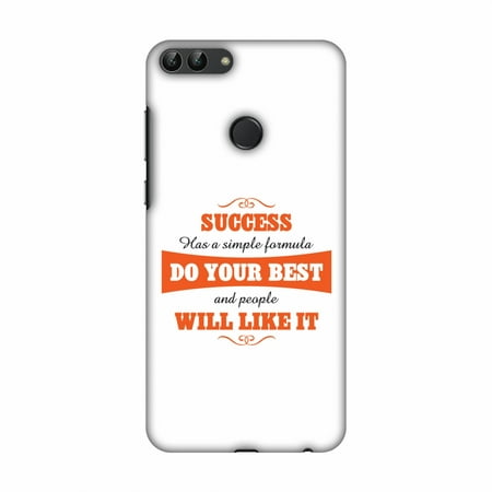 Huawei Enjoy 7S Case, Huawei P Smart Case - Success Do Your Best,Hard Plastic Back Cover, Slim Profile Cute Printed Designer Snap on Case with Screen Cleaning
