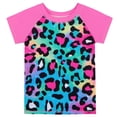 thumbnail image 5 of WIBACKER Girls Leopard Swimsuit Set 2 Pieces Short Sleeve Rash Guard Swimwear UPF 50+ Summer Beach Bathing Suit 4-12 Years, 5 of 10