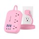 thumbnail image 1 of Power Strip Beeiker 6 USB (3 USB C) con 3 salidas, cable rosa de 5 pies, 1 of 8