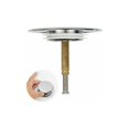 thumbnail image 1 of Tapón de baño, 70 mm, con doble sello, altura ajustable, tapón de baño universal, grifo de lavabo, latón endurecido con acabado cromado, drenaje de baño a prueba de herrumbre, 1 of 5