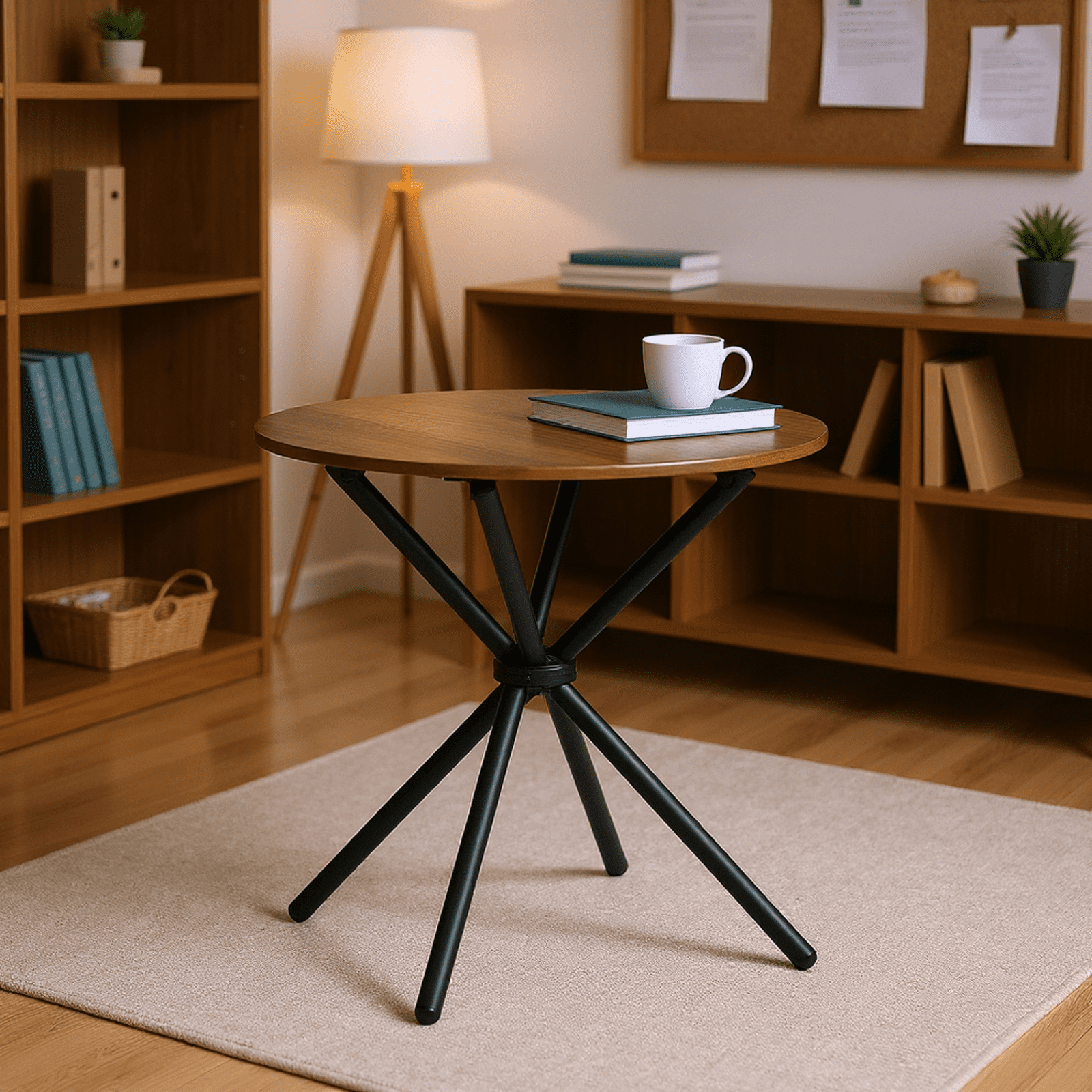 Homy Casa Round Conference Room Table, 31.5" Meeting & Training Table for Office, Breakout