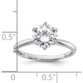 thumbnail image 5 of Sterling Silver Rhodium-Plated 9Mm Cz 6 Prong Solitaire Ringsize 6 (Width 1.8) - Jbsp, 5 of 5