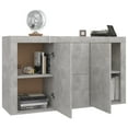 thumbnail image 2 of vidaXL Sideboard Concrete Grey 120x36x69 cm Engineered Wood, 2 of 5