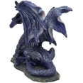 thumbnail image 5 of Ebros Fantasy Glitter Blue Midnight Dragon in Repose Statue 8" Long Figurine, 5 of 5