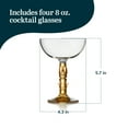 thumbnail image 3 of Libbey Tiki Coupe Cocktail Glasses, Vintage Style, Polynesian Inspired Coupe Martini Glasses Set of 4, Tropical Bar Glassware Set for Cocktail Party, 3 of 6