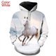 thumbnail image 3 of Sudadera con capucha con diseño de caballo y corcel para hombre y mujer, ropa con estampado 3D de pura sangre, novedad en sudaderas con capucha, moda Harajuku y2k, 3 of 5