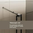 thumbnail image 5 of Demi Bonn 30"-60"W x 72"H Sliding Glass Shower Door, Dual Usage Walk-in Screen, 1/4 Inch Clear Panel with Black Stainless Steel Handle and Support Bar, Black, 5 of 8