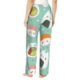 thumbnail image 3 of Naloa Kawaii Sushi Print Women’s Ultra-Soft Comfy Pajama Lounge Pants with Pockets & Drawstring, 3 of 8