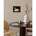 thumbnail image 2 of Drsoum Swan Art Canvas Prints Vintage Home Decor Animals Painting Picture Bathroom Wall Decor Gifts for Friends or Family Living Room 8x10in Brown Framed, 2 of 7
