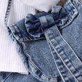 thumbnail image 6 of Odeerbi Kids Boys Girls Jeans Outfits Ruffle Long Sleeve Top + Denim Pants + 2025 Fashion Cute Bow Denim Bag Set White 6-7 Years, 6 of 7