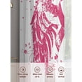 thumbnail image 6 of Pink Ribbon Sheer Curtains 45 Inch Length 2 Panels for Living Room, Wings Romantic Love Heart Flowers Vintage Voile Kitchen Curtain Set, Luxury Privacy Drapes Window Treatment for Bedroom, 6 of 7
