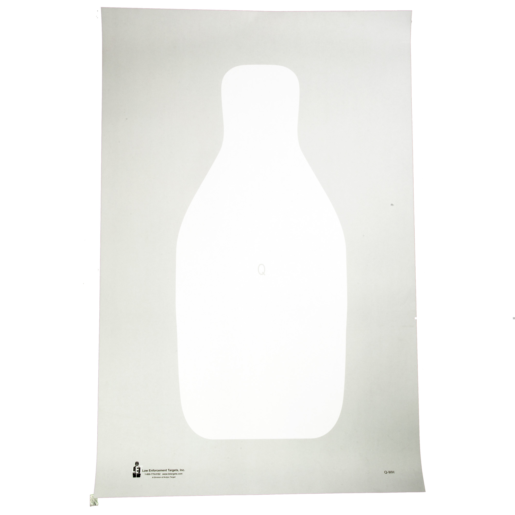 Action Target Standard FBI/DEA Q Target White 22x34 100 Pack Q-WH-100