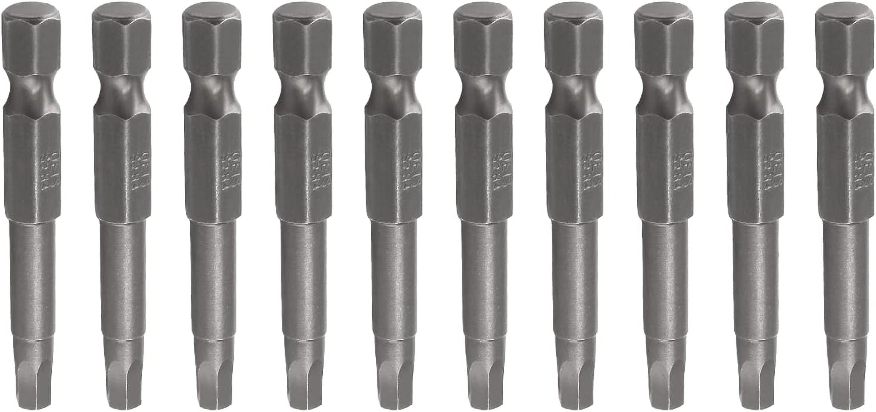 FRKSMD-10Pcs Hex Head Allen Wrench Drill Bit Set, S2 Steel Magnetic Hex Bits H4.0 Head Screwdriver Bits, 1/4" Shank, 2 Inch Length
