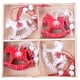 thumbnail image 2 of Colgante de madera JanHm para árbol de Navidad 12 caballos balancines rojo blanco, 2 of 5