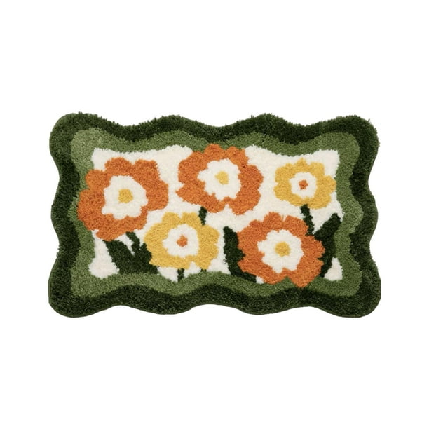 Alfombra de baño Alfombra lavable Alfombras de baño Alfombras de baño antideslizantes Absorbente de agua Secado rápido Alfombra de baño suave y peluda Estilo B