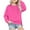 Hot Pink, variant on Odeerbi Kids Girls Crewneck Sweatshirts Fall Winter Pullover Sweatshirt Long Sleeve Sweatshirt Top Side Split Drop Shoulder Sweatshirts 5-14 Years Kids Clothes Black