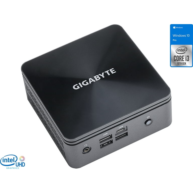 GIGABYTE BRIX Mini PC, Intel Core i3-10110U 4.1GHz, 16GB RAM, 512GB NVMe SSD 1TB HDD, HDMI, Wi-Fi, Bluetooth, Windows 10 Pro - Walmart.com