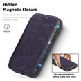 thumbnail image 5 of Designed for iPhone 16e Magnetic Flip Phone Case,With RFID Blocking Card Slots,Compatible with Mag-Safe,PU Leather Shockproof Anti-fall Flip Folio Ultra Slim Wallet Phone Case,Purple, 5 of 7