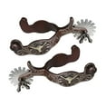 thumbnail image 4 of 2x Éperons Anti-Rouille Style Western pour Équipements de Compétition Marron, 4 of 7