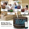 thumbnail image 4 of Elcxsla Diffusers for Essential Oils Large Room 600ml 7 Colors Changed 3 Mist Modes Dark Brown, 4 of 7