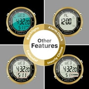 Digital Sports Wristwatch 10 ATM Water Resistant with Multiple Functions of of Chronograph, Countdown, Dual Time, Alarm Clock, 12 and 24 Hour Format Switchable, Silicone Band
