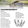 thumbnail image 2 of Nakuuly Exterior Chrome Door Handle 4 PCS Front Rear Driver & Passenger Compatible with 2007-2014 Cadillac Escalade Chevy Avalanche Silverado Suburban GMC Sierra Yukon OE # 22738722 22738721 20828258, 2 of 6