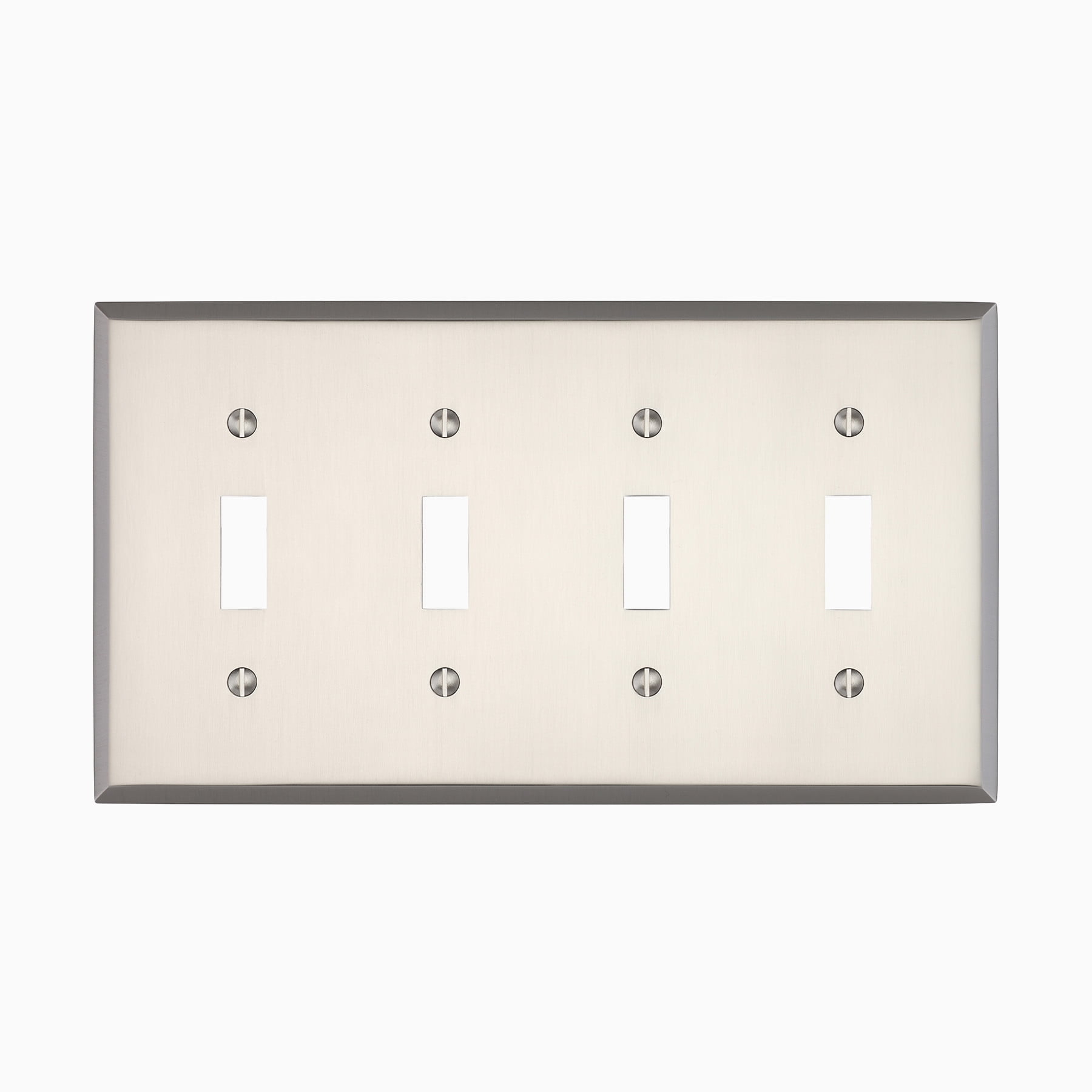 Graham Quad Light Switch Cover Brushed Nickel