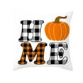 thumbnail image 4 of Clearance! Set of 4 Fall Pillow Covers 18x18 Inch Thanksgiving Black White Plaid Linen Rustic Farmhouse Pillow Covers for Sofa Couch Fall Decorations Throw Pillow Covers, 4 of 10