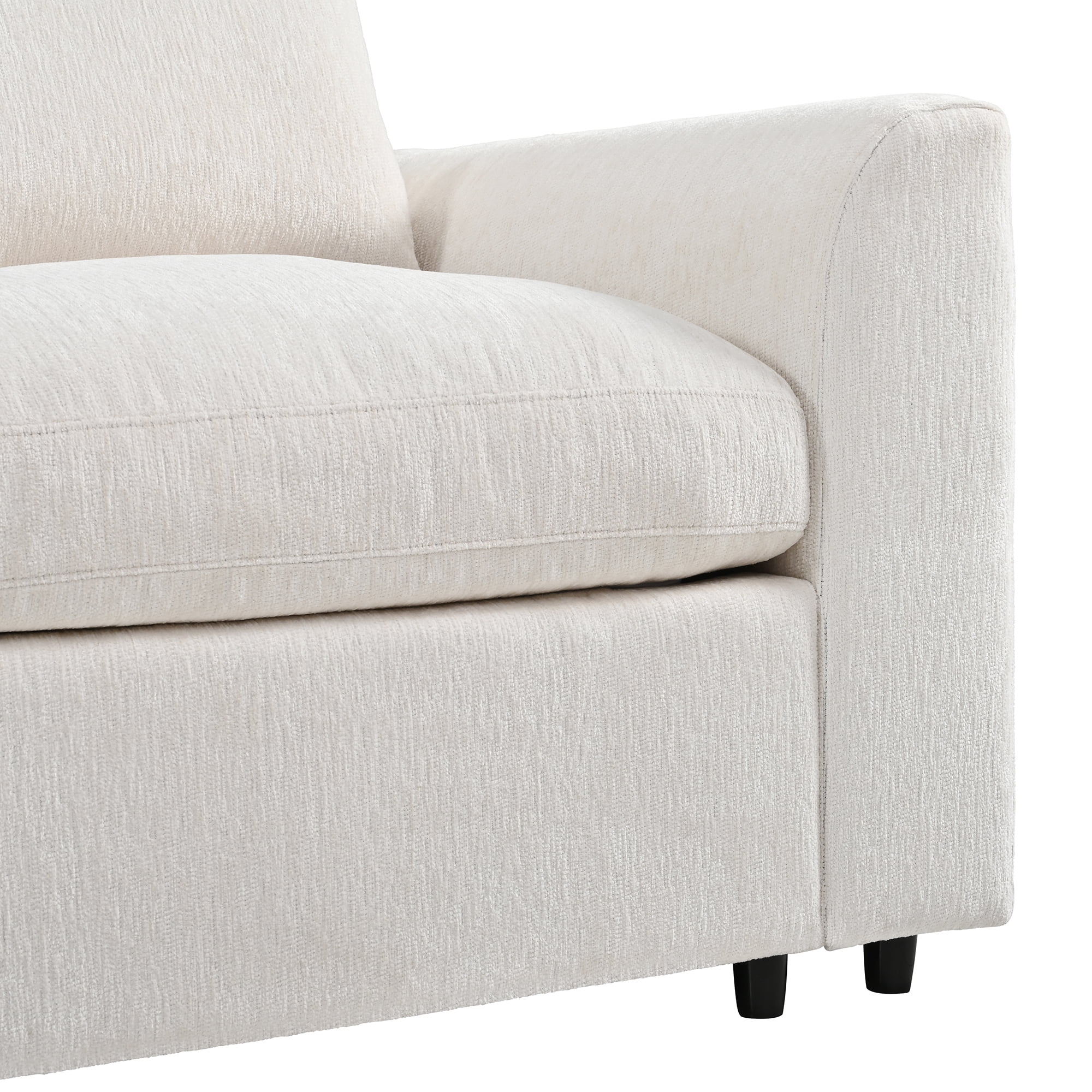 Leumius 72.8" Loveseat Sofa,Chenille Deep Seat Upholstered 2-Seater Sofa Couch with Solid Wood Frame & Accent Pillow for Living Room,Apartment,Bedroom,Beige