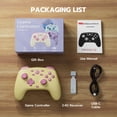 thumbnail image 2 of CHENGDAO Wireless Controller for Switch & Switch 2, Hall Effect PC Controller with 2 Programmable Back Buttons, 2.4G/Bluetooth/Wired - Cake Yellow, 2 of 7
