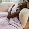 thumbnail image 6 of Soft Lavender Twin Blanket for Bed, Fluffy Fuzzy Blankets Twin Size for Couch, Sofa, Cozy Plush Sherpa Fleece Faux Fur Blanket, Thick Warm Christmas Blanket Gifts for Women, Men, 60x80, 6 of 16