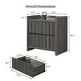 thumbnail image 4 of SICOTAS 25.4" Wide Farmhouse Nightstand Set of 2 with 2 Drawer, Modern Beside Table with Minimalist Fluted Design & Handle-Less StorageBed Side Table with Charging Station for Bedroom, Black Oak, 4 of 12