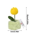 thumbnail image 2 of Crochet Potted Tulip, 6in Handmade Knitted Flower Plant for Desk Decor, Fake Flower, Cute Easter Decorations, Valentines Day & Mother's Day Gift B, 2 of 4