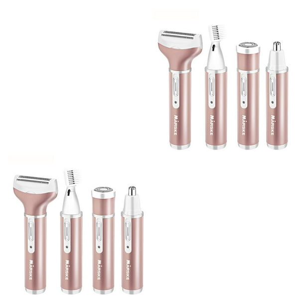 Minnieouse Afeitadora 4 en 1 para mujer, depiladora indolora, máquina de afeitar, cara, barba, cejas, nariz, recortadora, cuerpo, Type1 NO1 Minnieouse CBP065910