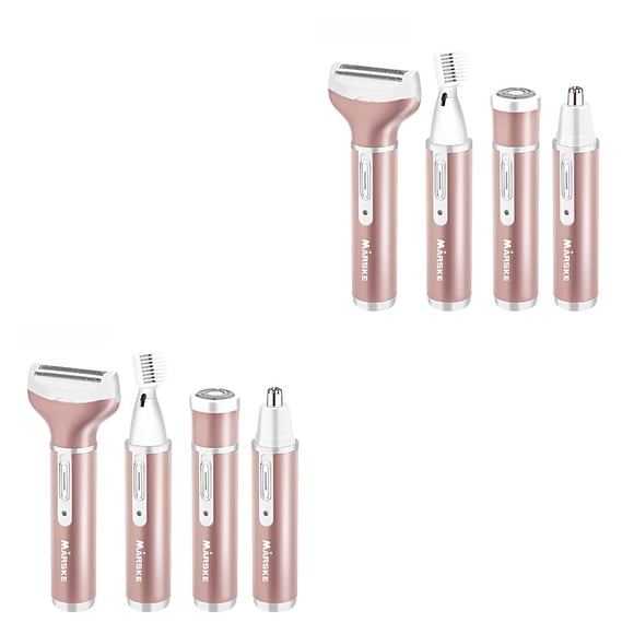 Minnieouse Afeitadora 4 en 1 para mujer, depiladora indolora, máquina de afeitar, cara, barba, cejas, nariz, recortadora, cuerpo, Type1 NO1 Minnieouse CBP065910