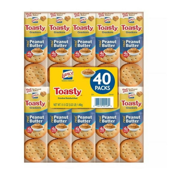 Lance Toasty Peanut Butter Sandwich Crackers (1.29 oz., 40 ct.)