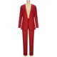 thumbnail image 4 of ICHUANYI Clearance Women Business Attire 2 Piece Outfits Long Sleeve Tops Solid Long Pants Sets(Red, M) ICHUANYI WER2023080809240, 4 of 9