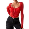 thumbnail image 2 of LSLJS Haut Corset en Dentelle Aguichant pour Femmes, Imprimé Floral Rétro, Bretelles à Baleines, 2 of 7
