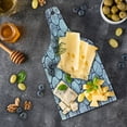thumbnail image 5 of Marble Print Cutting Board, Retro Marble Tiled Spiral and Round Circular Bound Tied Old Fashion Shapes Design, Tempered Glass Cutting and Serving Board, Wine Bottle Shape, Grey, by Ambesonne, 5 of 5