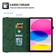 thumbnail image 3 of Dteck Smart Folio Case for Apple iPad (10th generation), Embossed Butterfly PU Leather Flip Stand Cover with Card Slots Pencil Holder Auto Wake Sleep Case for iPad 10th Gen 10.9" 2022,Green, 3 of 6