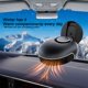 thumbnail image 4 of Calefactor portátil y desempañador de coche de 12V con ventilador ajustable a 360° para descongelación rápida del parabrisas y refrigeración en verano, 4 of 9