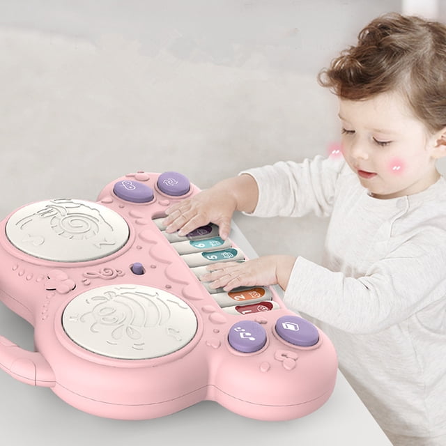 SPOORYYO Musical Piano Drum Toy, Educational Learning Instrument, Interactive Whack-a-Mole Game, Animal Sounds Feature, Lullabies for Sleep