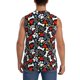 thumbnail image 4 of Fotbe Paw And Bones Men's Camiseta sin Mangas Estampada para Hombres, Playera Casual para Gimnasio, Entrenamiento, Playa-X-Large, 4 of 7
