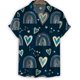 thumbnail image 3 of Camisa de moda con estampado de flores en 3D para hombre, camisas hawaianas de manga corta con solapa de verano, blusa holgada con botones y flores para la calle, 3 of 5