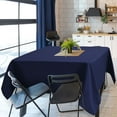 thumbnail image 2 of PiccoCasa Square Polyester Tablecloth for Indoor Outdoor 55x55 Inches Navy Blue, 2 of 7