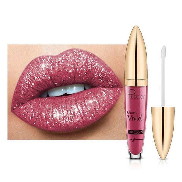 Lápiz labial líquido EZLIFE con brillo de diamante mate aterciopelado 5 ml
